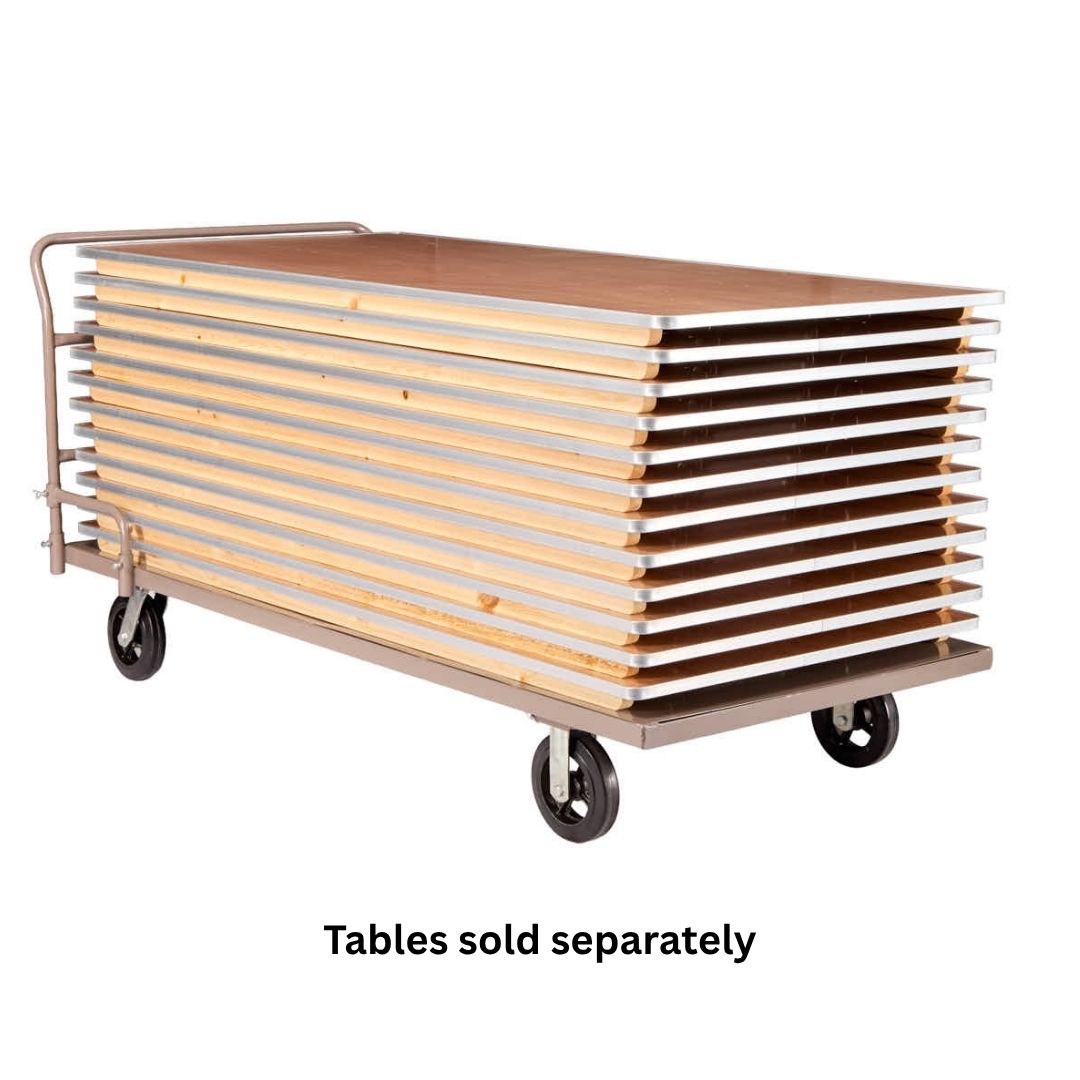 Gray Industrial Flat Bed Platform Cart, Image 10