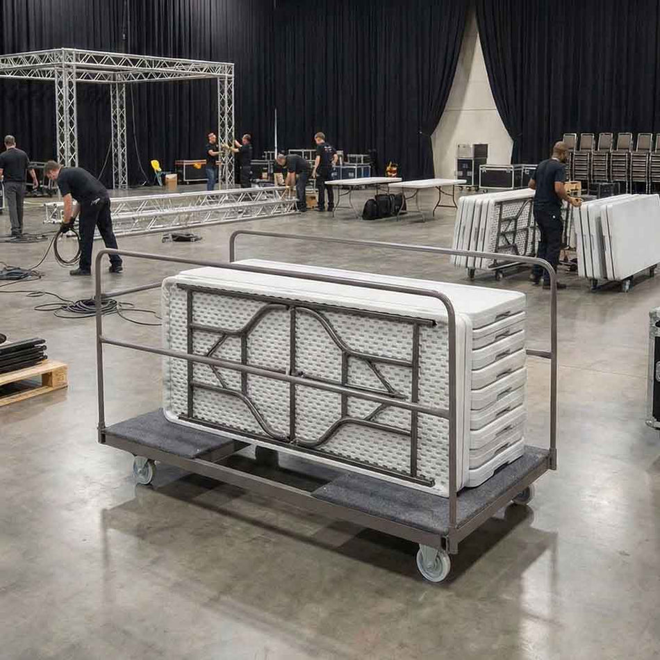 Gray Extra Large Steel Banquet Table Cart