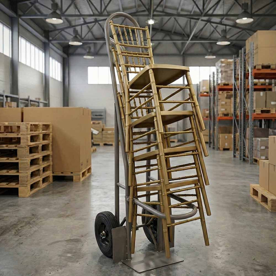 Chair Dolly Cart for Home Storage and Event Setup, Space Saving Steel Stack Dolly, Gray