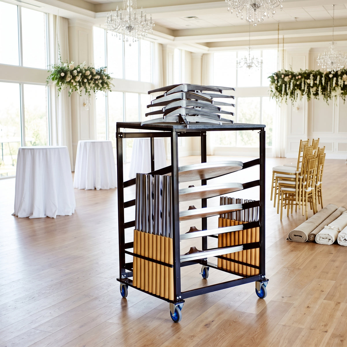 Steel Table Cart for 36" Cocktail Table Kits, Image 3