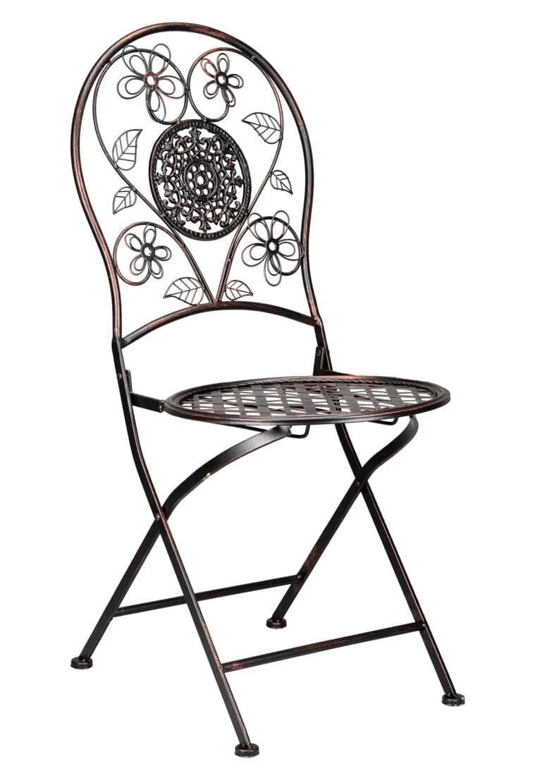 4 Pack Bronze Barcelona Bistro Chair with Round Seat for Patio and Dining Use
