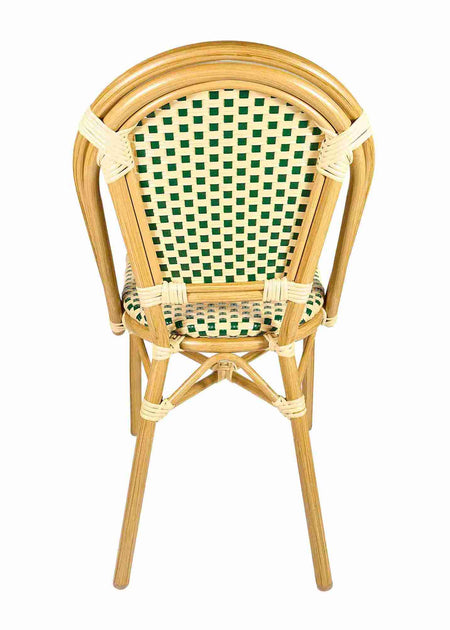2 Pack Beige and Green French Bistro Patio Dining Chair, Cozy Cottage Seating for Rustic Kitchens or Garden Rooms, Image 7
