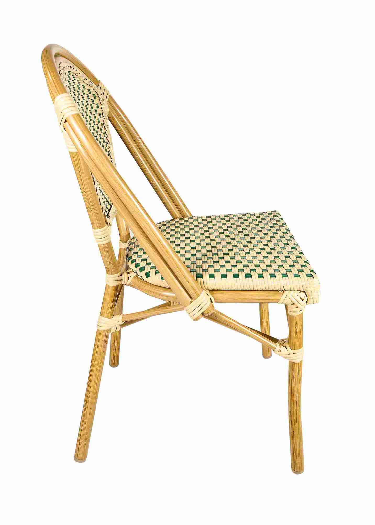 2 Pack Beige and Green French Bistro Patio Dining Chair, Cozy Cottage Seating for Rustic Kitchens or Garden Rooms, Image 9
