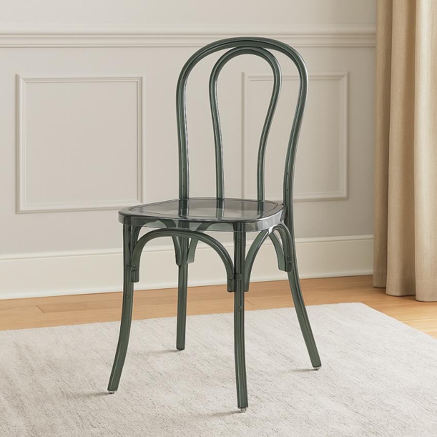 Smoke Resin Bentwood Chair