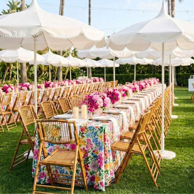 8.5' Patio California Umbrella Pagoda Series with Sunbrella Fabric and White Aluminum Pole for Backyard Relaxation and Patio Shade, White, Image 1