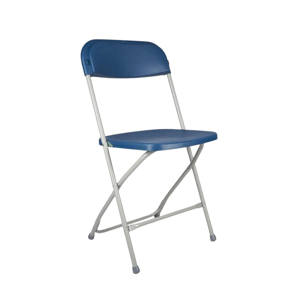 10 Pack Blue Folding Chair Steel Poly Heavy Duty Folding Seat for Outdoor and Patio