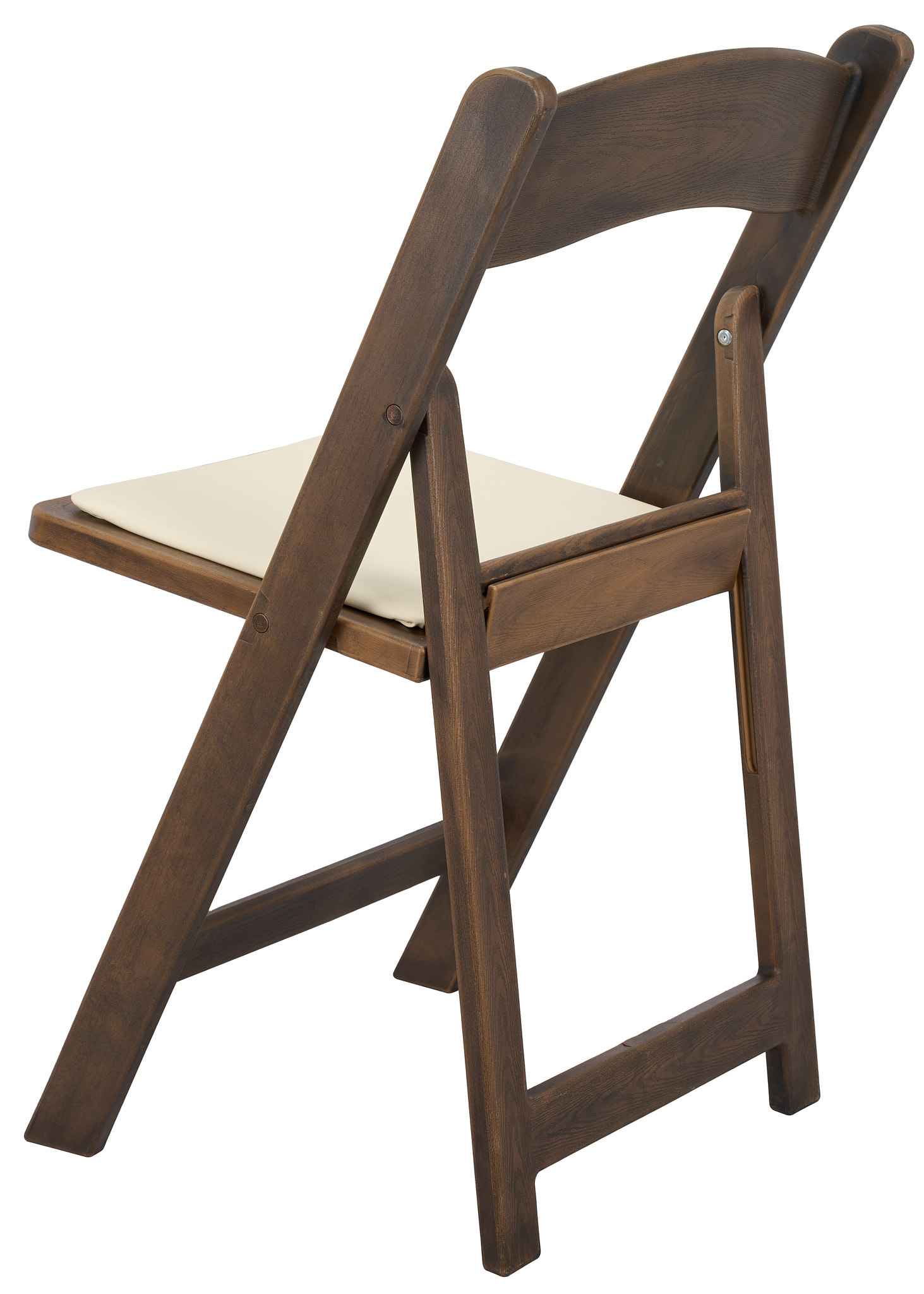 Resin Folding Chair – Fruitwood WoodGrain with Ivory Padded Seat, 850 lb Capacity | Indoor/Outdoor & Events, Image 6