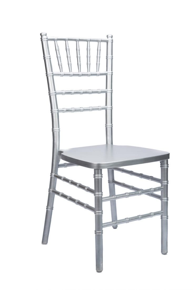 Silver ToughWood™ Stacking Chiavari Chair