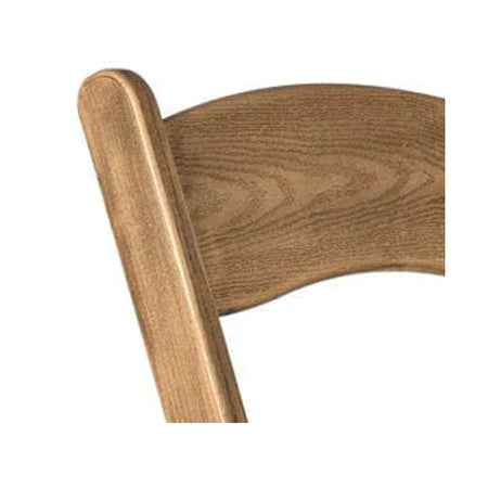 Chestnut Resin WoodGrain™ Folding Chair with Tan Cushion, Image 3