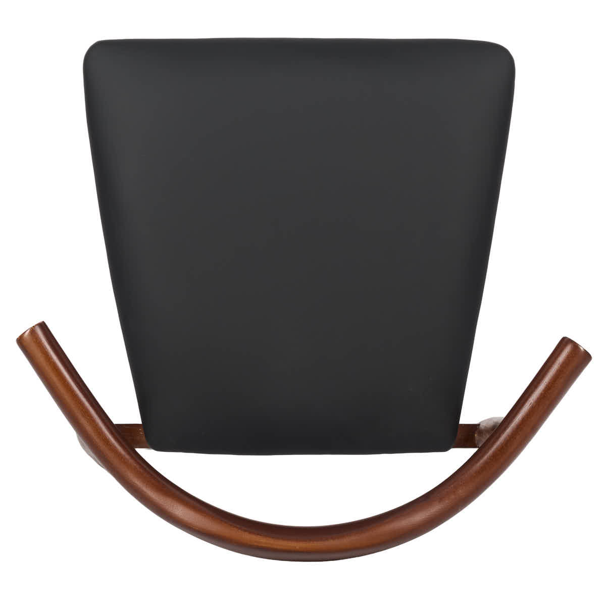 Walnut Horn Wood Chair with Black Vinyl Cushion, Image 10