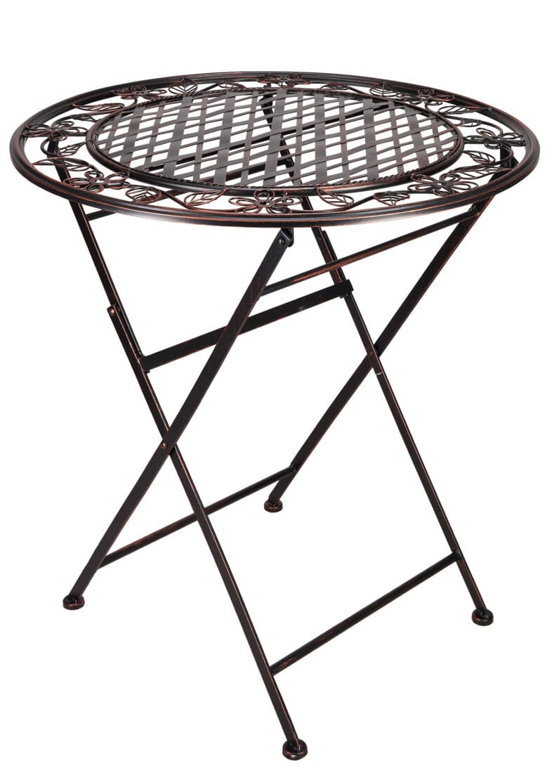 Barcelona Bistro Table 28" Distressed Bronze – Patio & Indoor