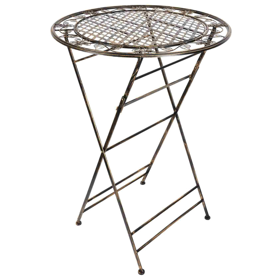 Copper Bistro Table 32" — Cocktail Height Round Table for Patio & Outdoor