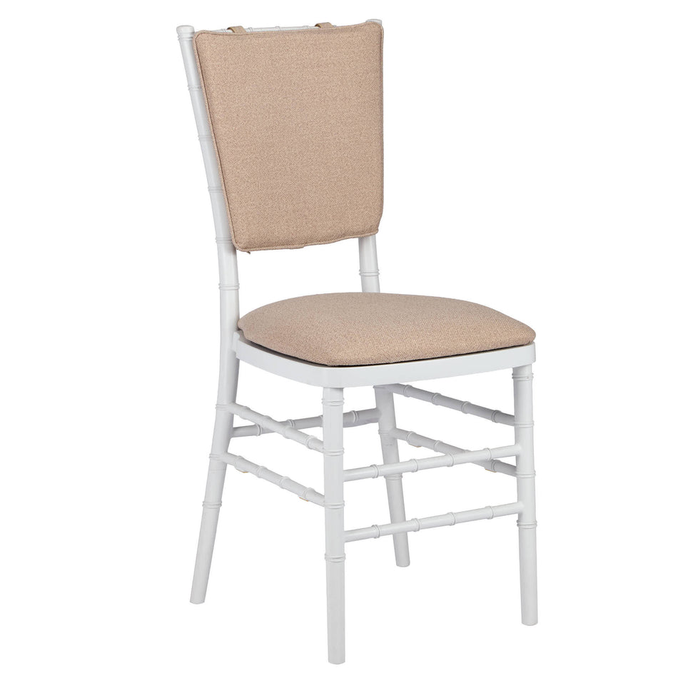 Beige Cushion Back and Matching Panel Seat for Chiavari Chairs