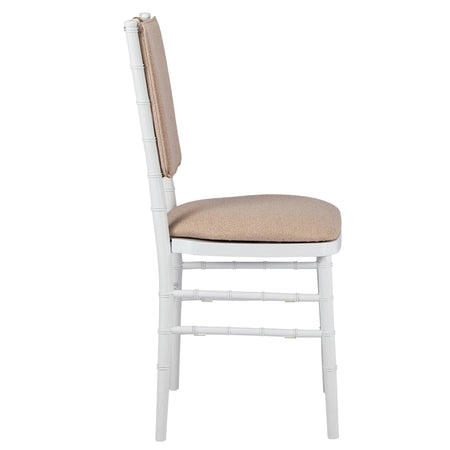 Beige Cushion Back and Matching Panel Seat for Chiavari Chairs, Image 9