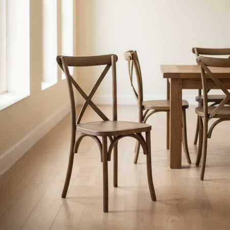 Fruitwood ToughWood™ Cross Back Chair, Image 1
