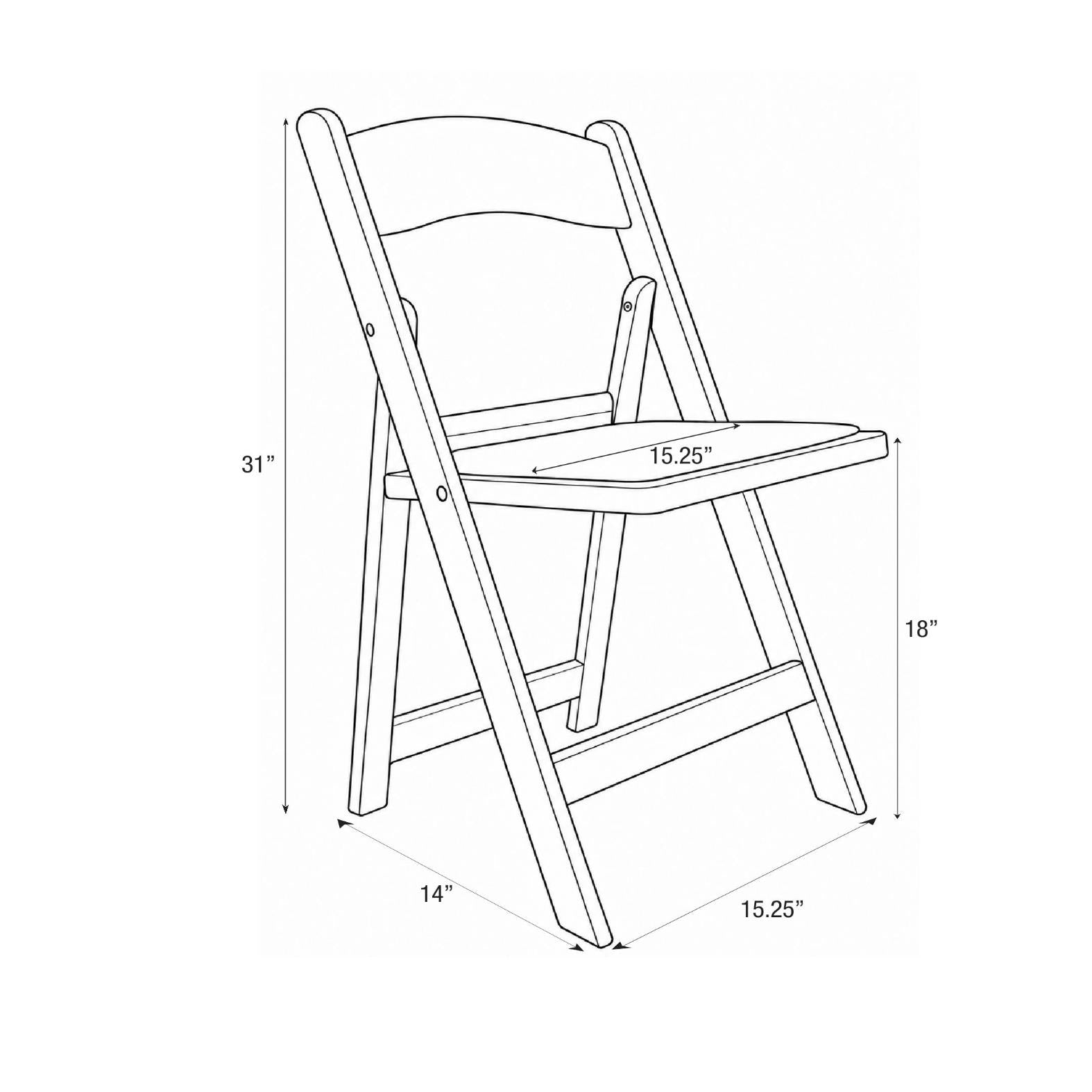 Fruitwood Resin WoodGrain™ Folding Chair with Black Cushion, Image 11