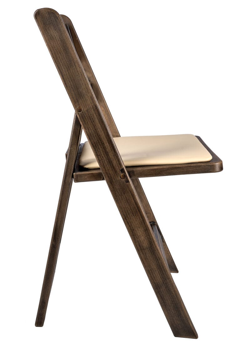 Fruitwood Resin WoodGrain™ Folding Chair with Tan Cushion, Image 10