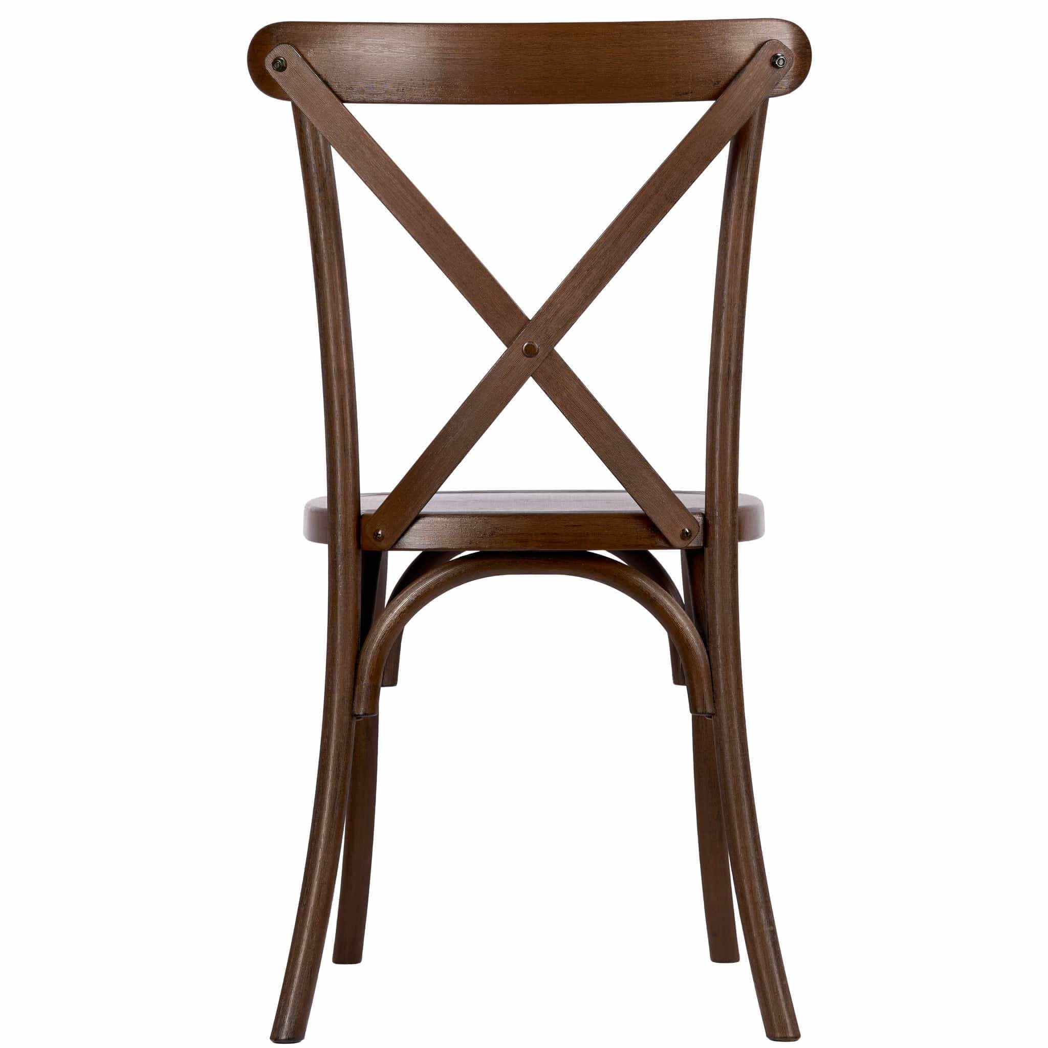Farmhouse Dining Table Set 96x40" with 10 Cross Back Steel Skeleton Chairs for Kitchen Patio Dining Room, Fluted Legs, Fruitwood, Image 8