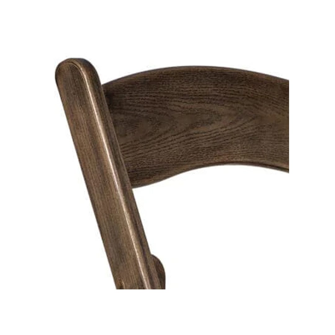 Fruitwood Resin WoodGrain™ Folding Chair with Black Cushion, Image 3