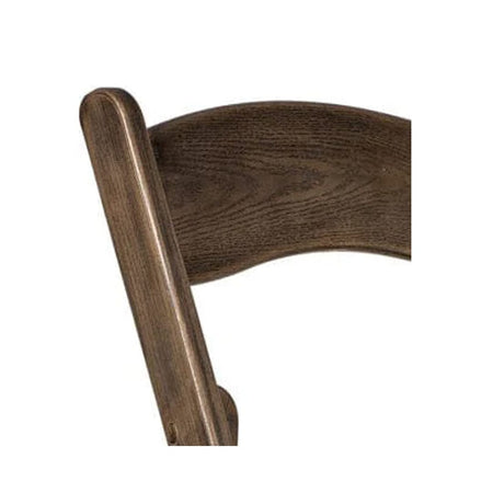 Fruitwood Resin WoodGrain™ Folding Chair with Tan Cushion, Image 3