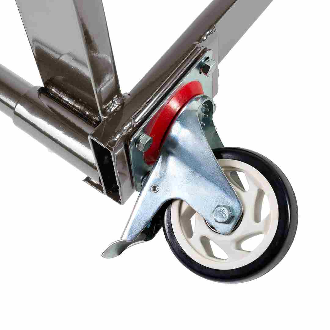 Folding Chair Storage Cart for Home Garage Event Setup, Steel Frame for Poly and Resin Folding Chairs, Gray, Image 8