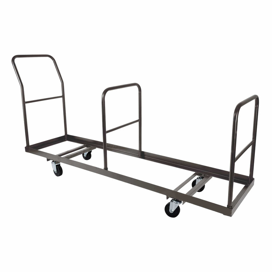 Gray Extra Large Steel Folding Chair Cart for Poly Resin Bamboo and Wood Folding Chairs