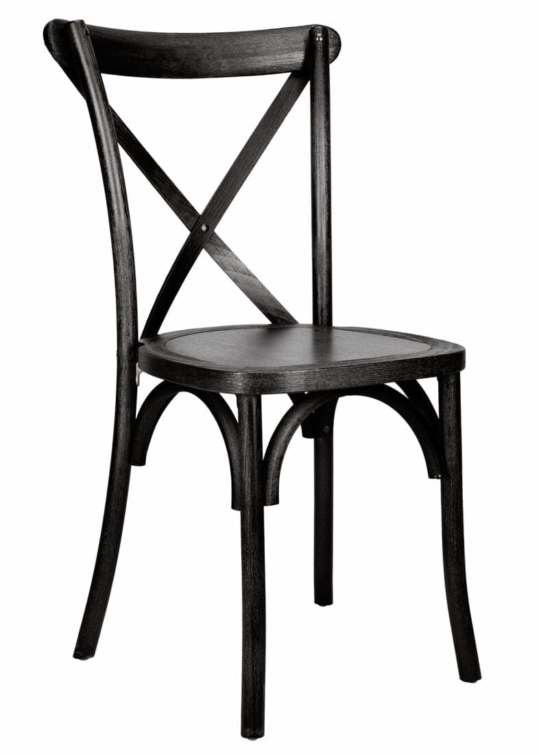 Black ToughWood™ Cross Back Chair