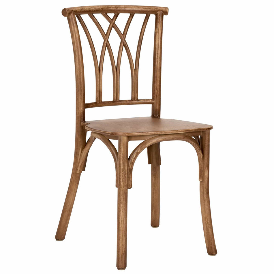 4 Pack Kids Chestnut ToughResin Willow Chair for Playroom and Patio