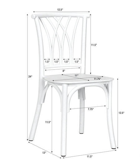4 Pack Kids White ToughResin Willow Chair for Playroom and Patio, Image 9
