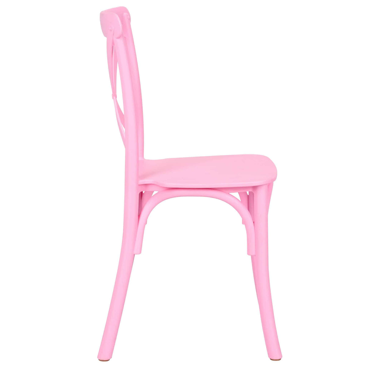 4 Pack Kids Pink ToughResin Cross Back Chair for Playroom and Patio, Image 9