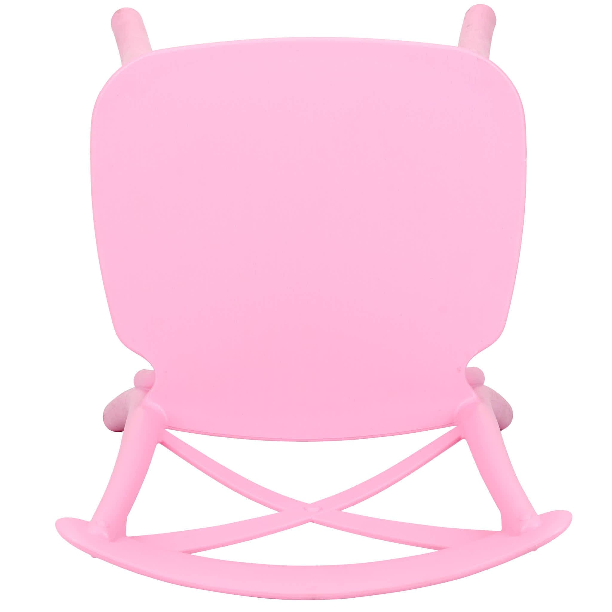 4 Pack Kids Pink ToughResin Cross Back Chair for Playroom and Patio, Image 10