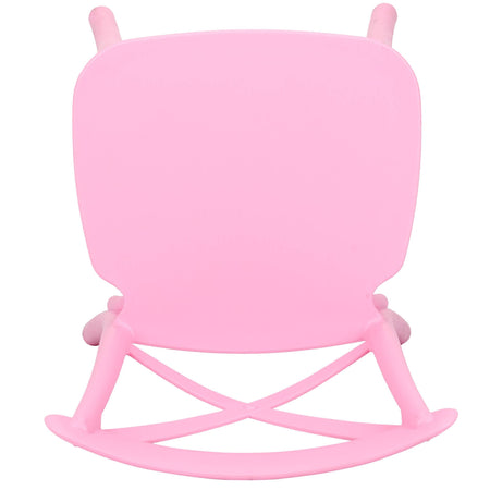 4 Pack Kids Pink ToughResin Cross Back Chair for Playroom and Patio, Image 10