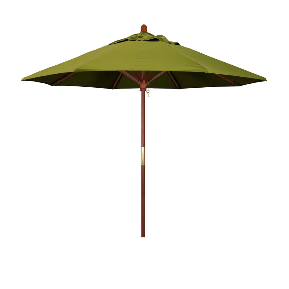 9' Patio California Umbrella with Hardwood Pole and Olefin Canopy for Outdoor Living Patio Shade, Kiwi