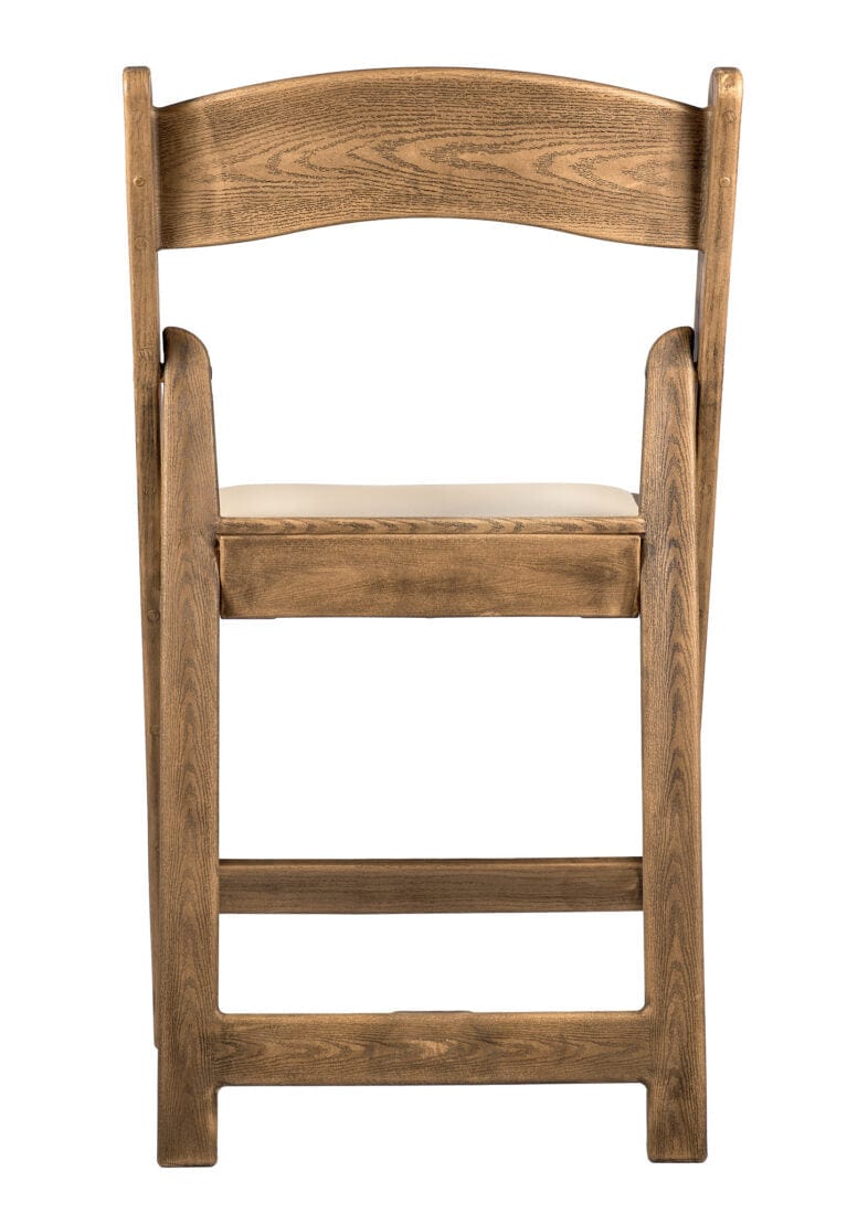 Chestnut Resin WoodGrain™ Folding Chair with Tan Cushion, Image 8