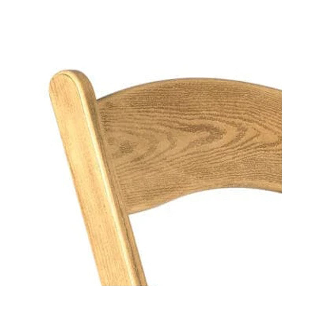 Resin Woodgrain Folding Chair – Tan Padded Seat | Patio & Event Seating, Image 3