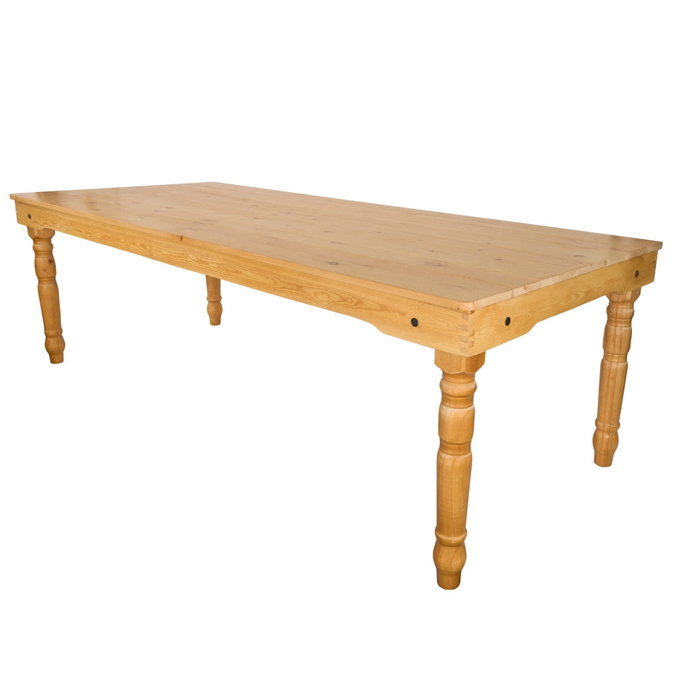 Farmhouse Dining Table 96" x 40" – Solid Pine, Seats 8–10 | Rustic Dining Room