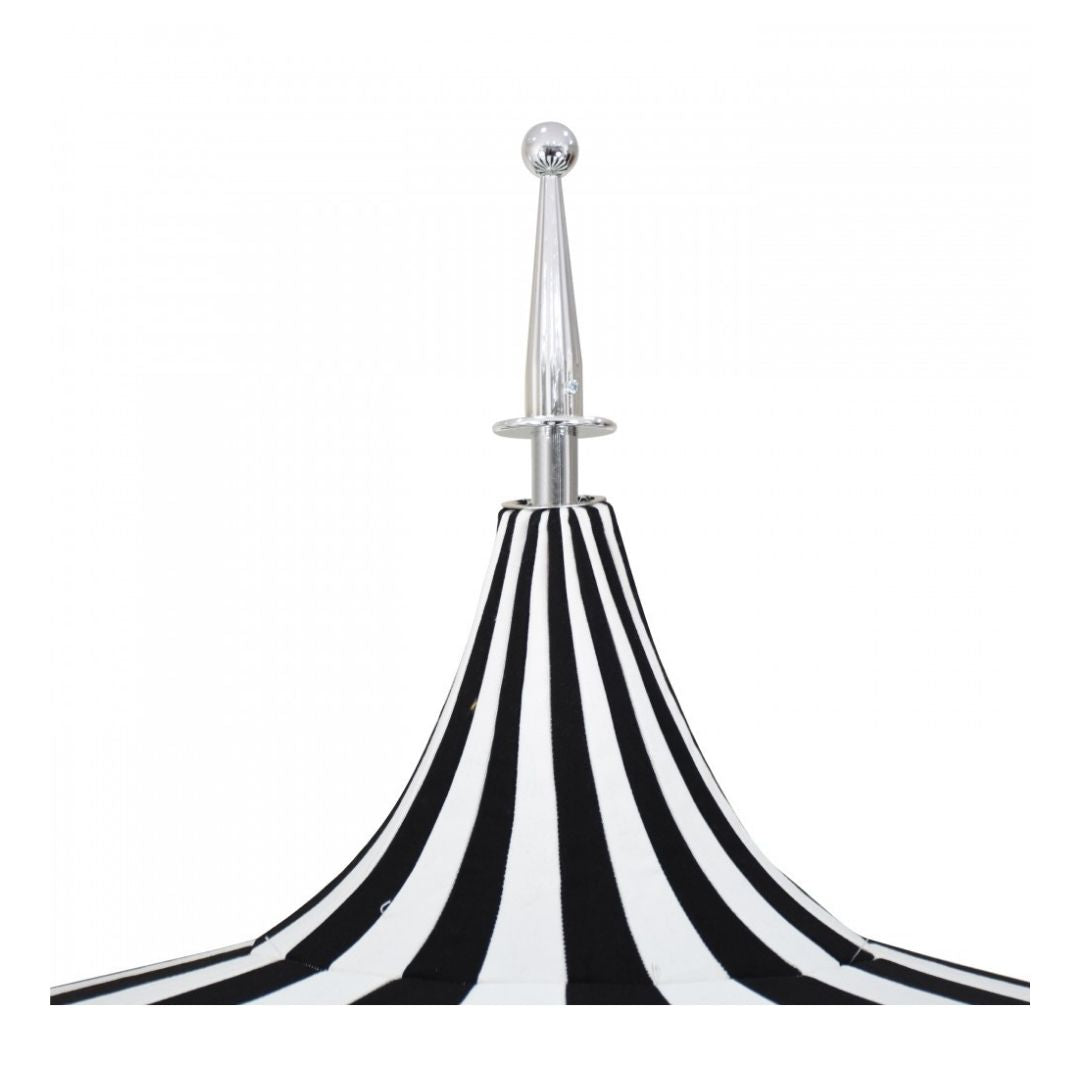 8.5' Patio California Umbrella Pagoda Series with Sunbrella Fabric and White Aluminum Pole for Deck Backyard and Poolside Shade, Pacific Blue, Image 5