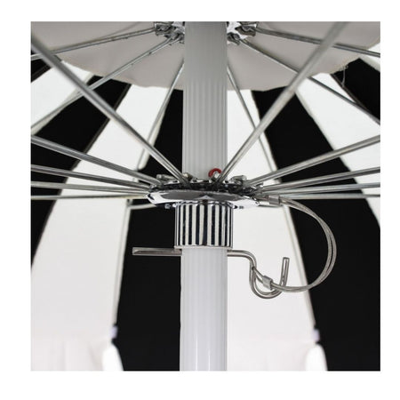 8.5' Patio California Umbrella Pagoda Series with Sunbrella Fabric and White Aluminum Pole for Deck Backyard and Poolside Shade, Pacific Blue, Image 10