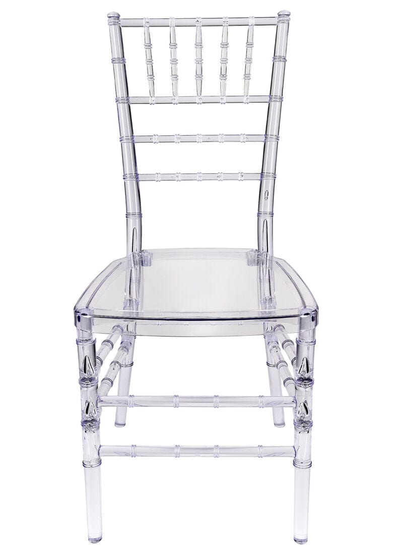 Clear Resin Pro-Clear Unassembled Chiavari Chair 4 Pack for Home Events and Compact Storage, Image 4