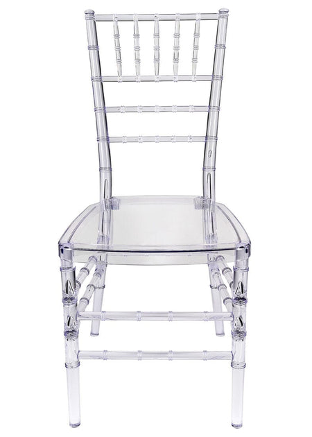 Clear Resin Pro-Clear Unassembled Chiavari Chair 4 Pack for Home Events and Compact Storage, Image 4