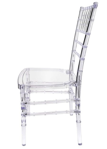 Clear Resin Pro-Clear Unassembled Chiavari Chair 4 Pack for Home Events and Compact Storage, Image 6