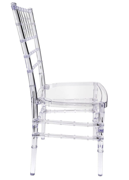 Clear Resin Pro-Clear Unassembled Chiavari Chair 4 Pack for Home Events and Compact Storage, Image 10