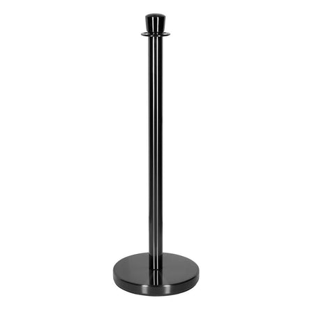 Black Polished Stanchion with Weighted Base and Crown Top, Image 2
