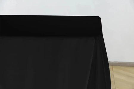 Black 5-Pack 90" x 132" Rectangle Polyester Tablecloths for Home Dining Kitchen Entertaining Parties, 190gsm, Image 4