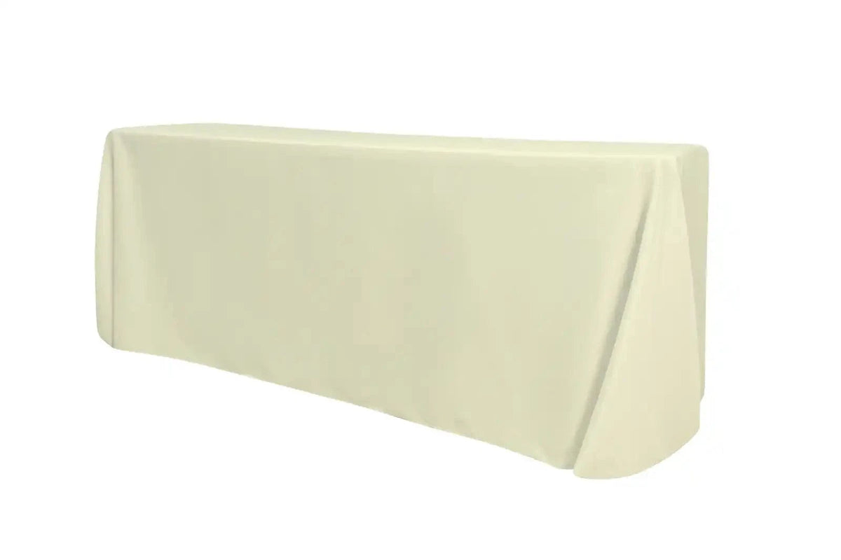 Ivory 5-Pack 90" x 132" Rectangle Polyester Tablecloths for Home Dining Kitchen Entertaining Gatherings, 190gsm, Image 7