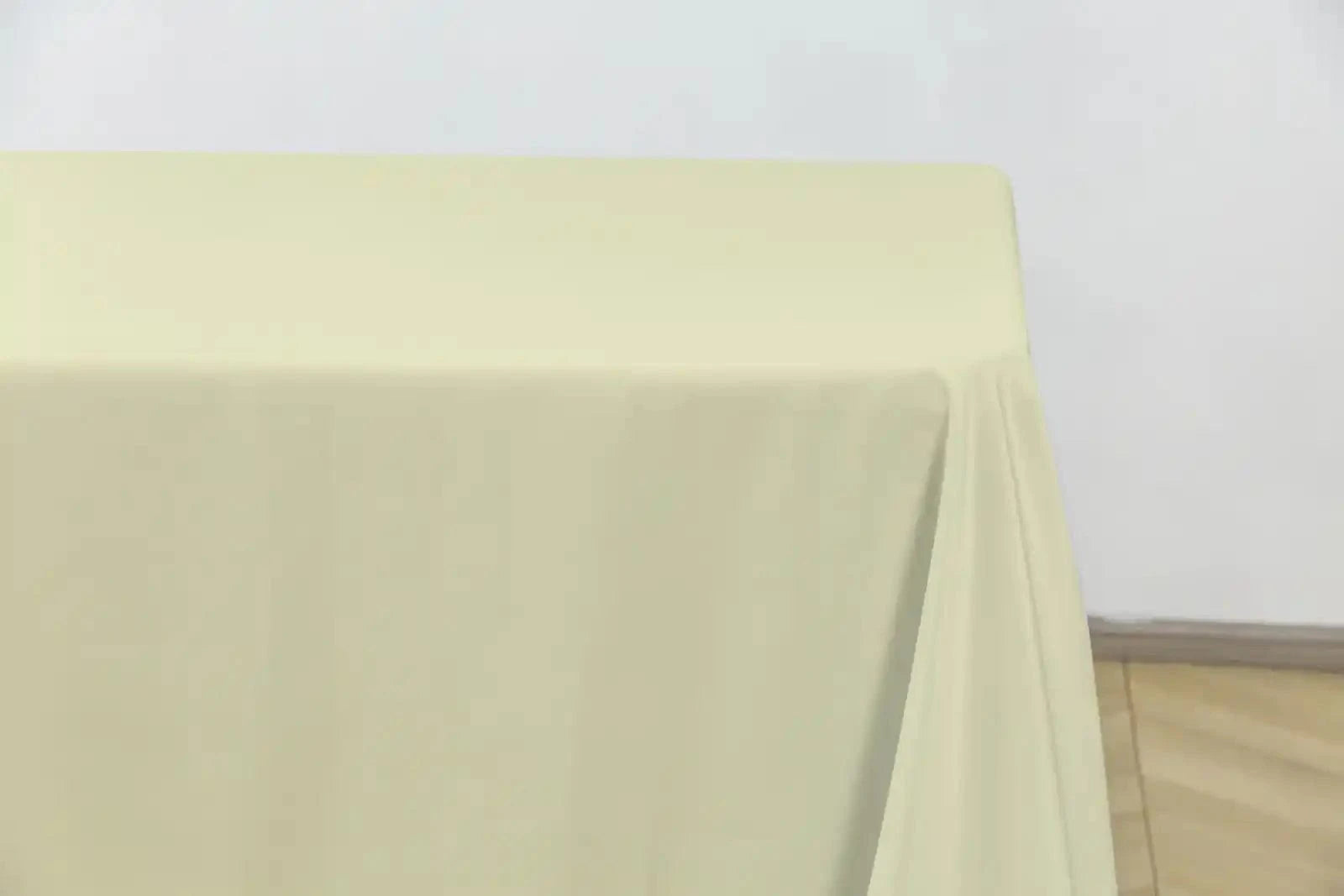 Ivory 5-Pack 90" x 132" Rectangle Polyester Tablecloths for Home Dining Kitchen Entertaining Gatherings, 190gsm, Image 4