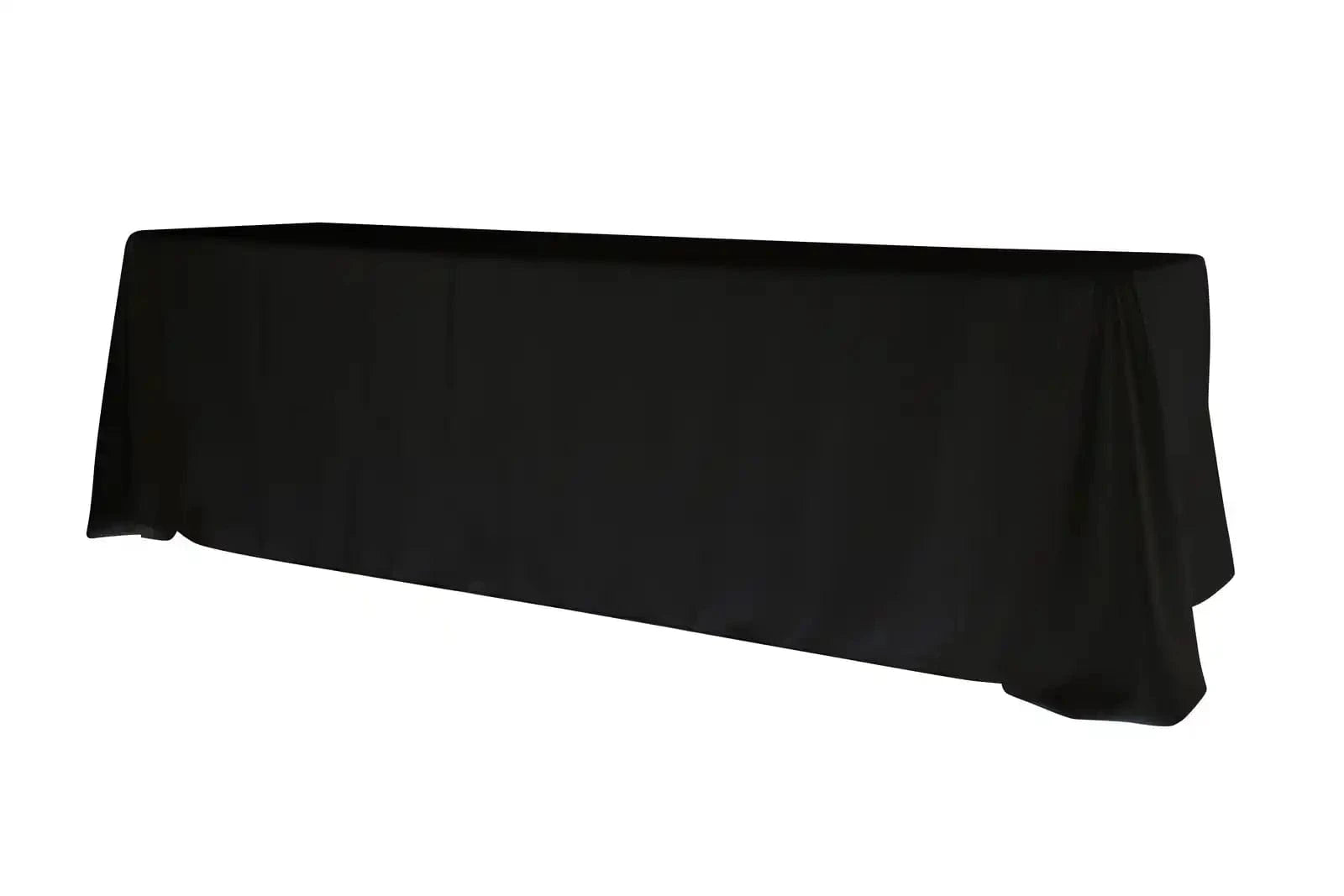 Black 5-Pack 90" x 156" Rectangle Polyester Tablecloths for Home Dining Kitchen Entertaining Parties, 190gsm, Image 7