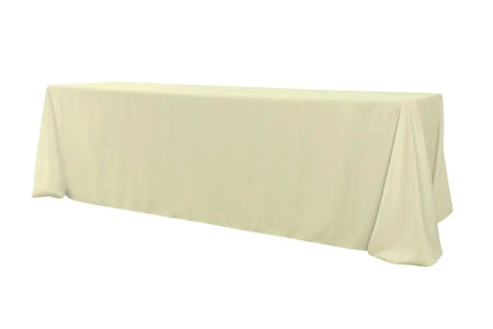 Ivory 5-Pack 90" x 156" Rectangle Polyester Tablecloths for Home Dining Kitchen Entertaining Gatherings, 190gsm, Image 7