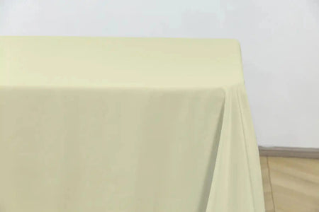 Ivory 5-Pack 90" x 156" Rectangle Polyester Tablecloths for Home Dining Kitchen Entertaining Gatherings, 190gsm, Image 4