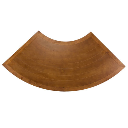 99" x 40" Chestnut Serpentine Fluted Leg Wood Farm Table, Image 6